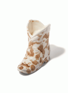 Керамична соева свещ Падивакс "Каубойски ботуш" Нешвил - праскова